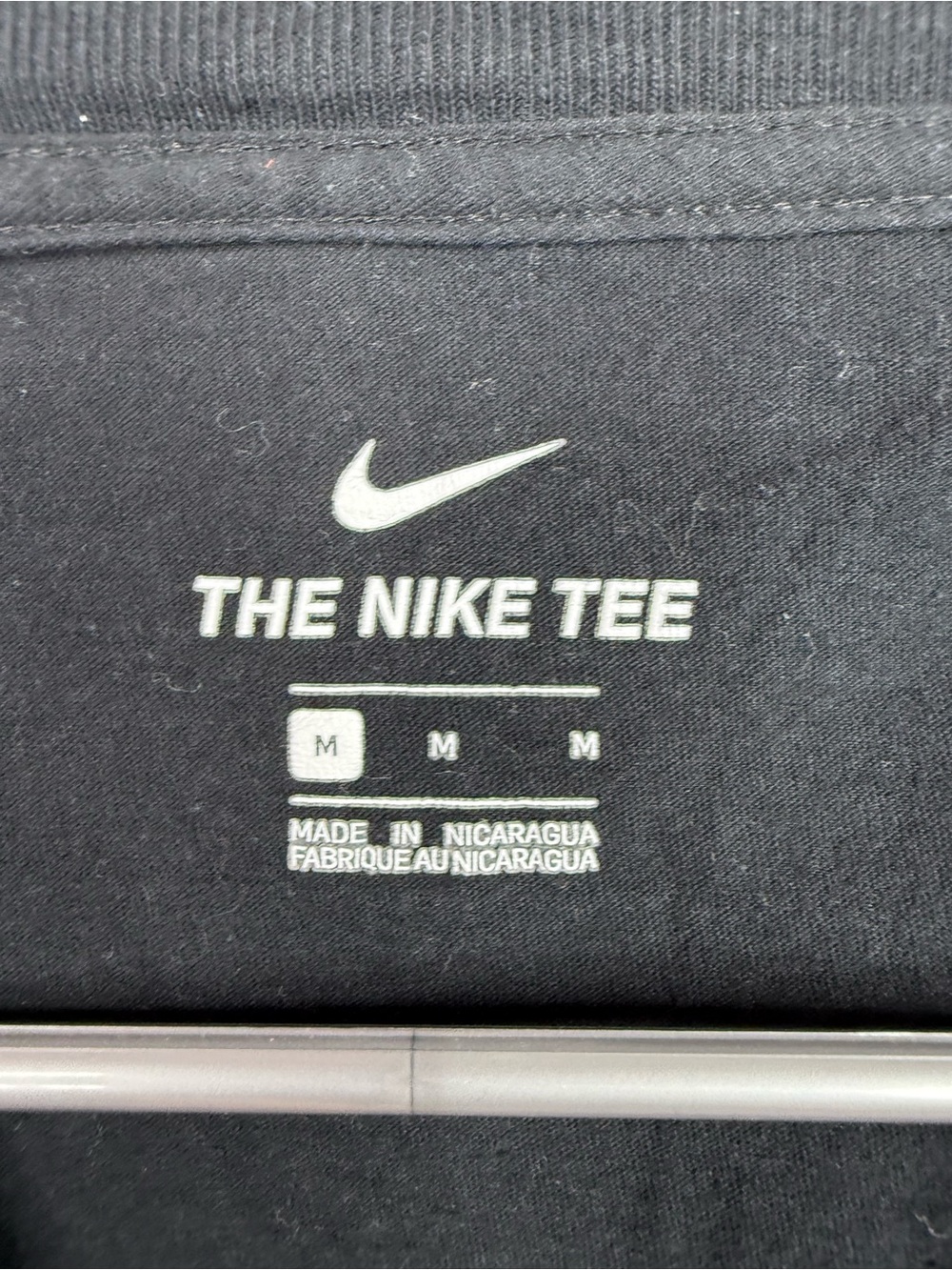 Nike Black Short-Sleeve Tee with White Swoosh and Red Text - Picture 4 of 6